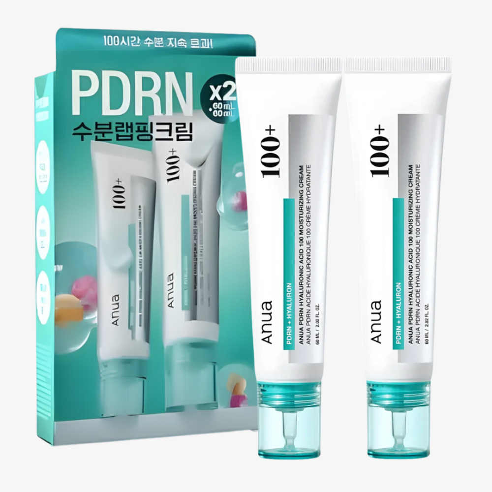 PDRN Hyaluronic Acid 100 Moisturizing Cream Double Pack de 60ml